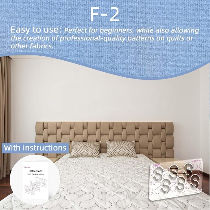 3Pcs Free Motion Quilting Templates