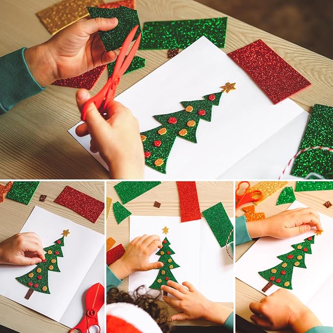 10 Sheets Glitter Paper Sheet for ‌St. Patrick's Day Juneteenth Decor Table