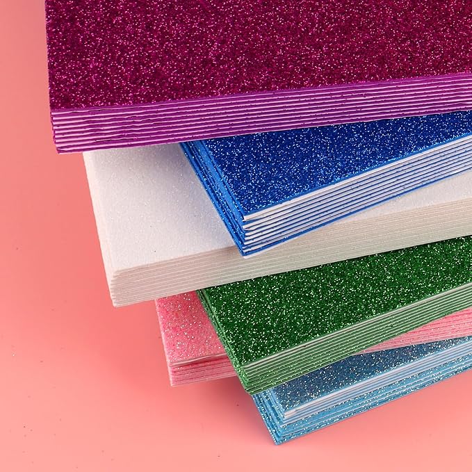 10 Sheets Glitter Paper Sheet for Easter Memorial Flag Father's Day Decor Table