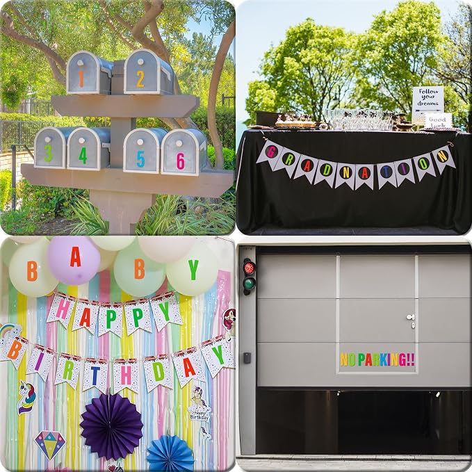 Letter Stickers, Mailbox Numbers, 6 Inch Waterproof Vinyl Alphabet | 6 Inch
