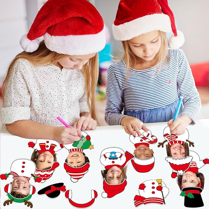 60pcs Christmas Theme Cutouts Snowman Bulletin Board Decorations Xmas Snowman