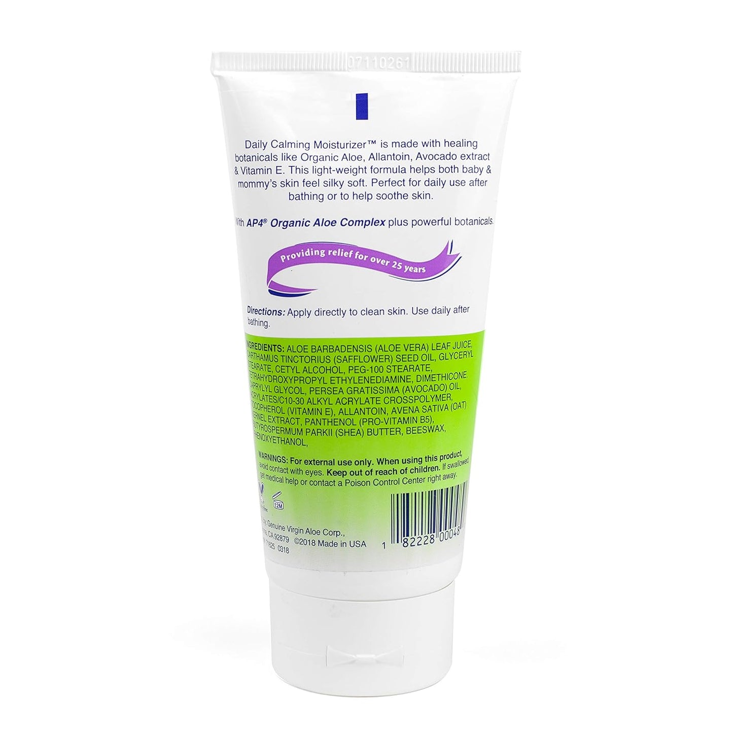 TriDerma Daily Calming Baby Moisturizing Lotion for Baby's Sensitive Skin with Soothing AP4 Aloe Vera, Avocado & Vitamins B & E, Fragrance Free, 6.2 ounce