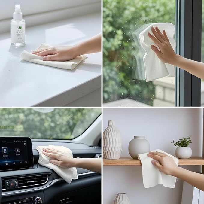 Flour Sack Shop Towels, Natural Cotton Cleaning Towels 14" x 12", Automotive