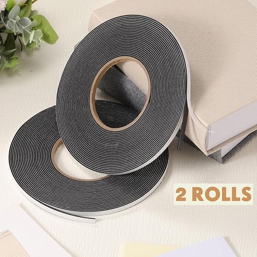 Tatuo 2 Rolls Double Sided Foam Tape PE Foam Tape Sponge Soft Mounting Adhesive