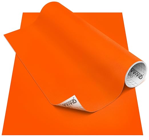 VViViD DECO65 Suede Orange Permanent Adhesive Craft Vinyl