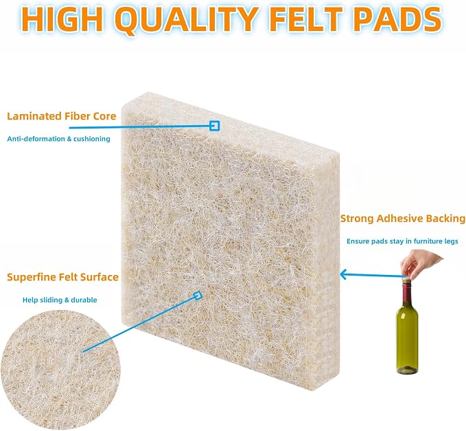 Furnigear Felt Furniture Pads