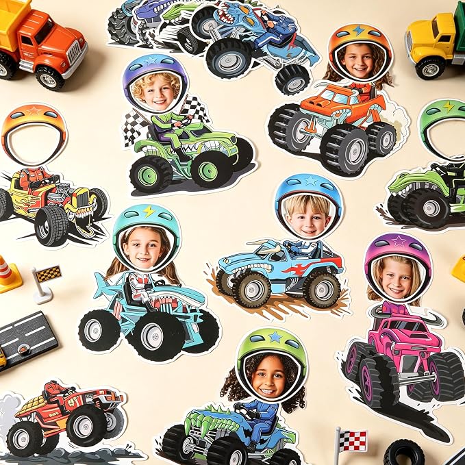 60pcs Automobile Theme DIY Cutouts Racing Car Bulletin Board Decorations Set