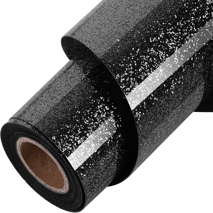 TORC Black Glitter HTV Black Heat Transfer Vinyl HTV Rolls