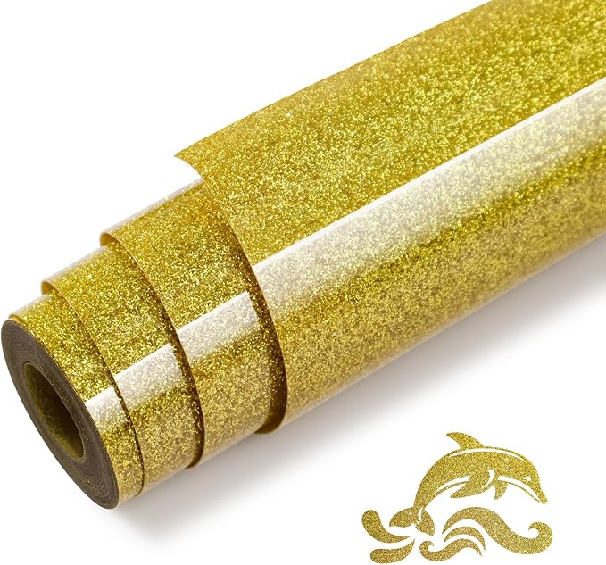 Gold Glitter HTV Heat Transfer Vinyl