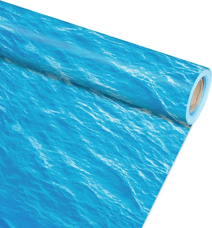 Qyeahkj Ocean Waves Bulletin Board Paper Roll Sea Bulletin Board Background