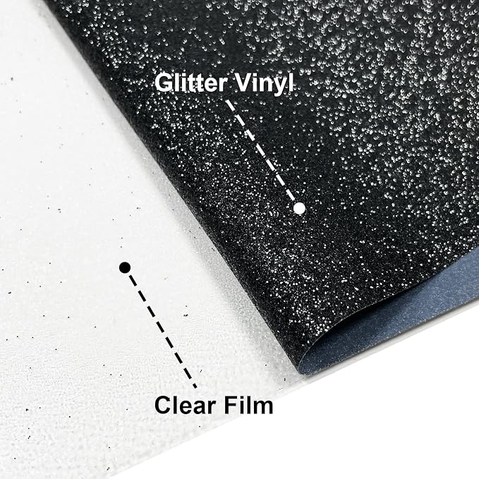 Glitter Iron On 12in X 8ft, HTV Heat Transfer Vinyl | Glitter HTV Easy to Cut &
