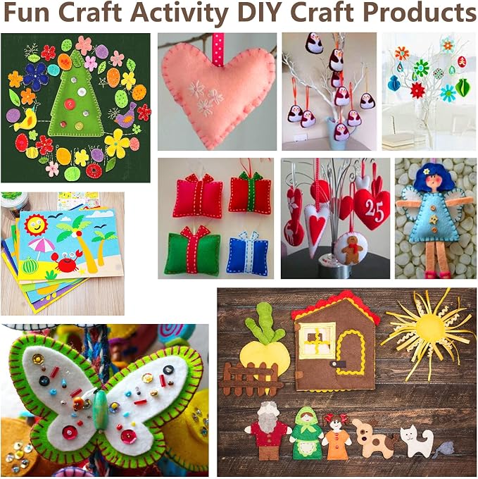 Jtnohx Color Felt for Crafts, 1 Square Yard Felt Fabric, 1.4mm Thickness