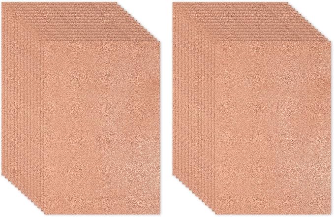 PATIKIL 30Sheets Light Yellow EVA Glitter Foam Sheet 11.8 x 7.9 Inch 2mm Thick