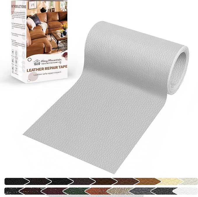 KING MOUNTAIN Leather Repair Patch, 4 x 63 Inches self Adhesive Leather Repair