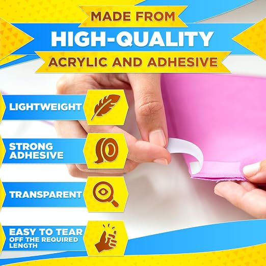 Fabric Tape for Clothes – 60-Yard Roll, Ultra-Thin Transparent Adhesive Basting