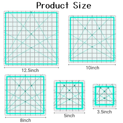 5 Quilting Rulers, Square Quilting Rulers | Square Rulers, Quilting Squares