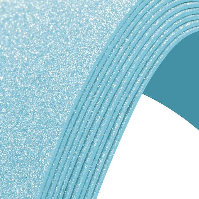 10 Pack Glitter Foam Sheets Craft 8 x 12 inch | Sparkles Foam Paper