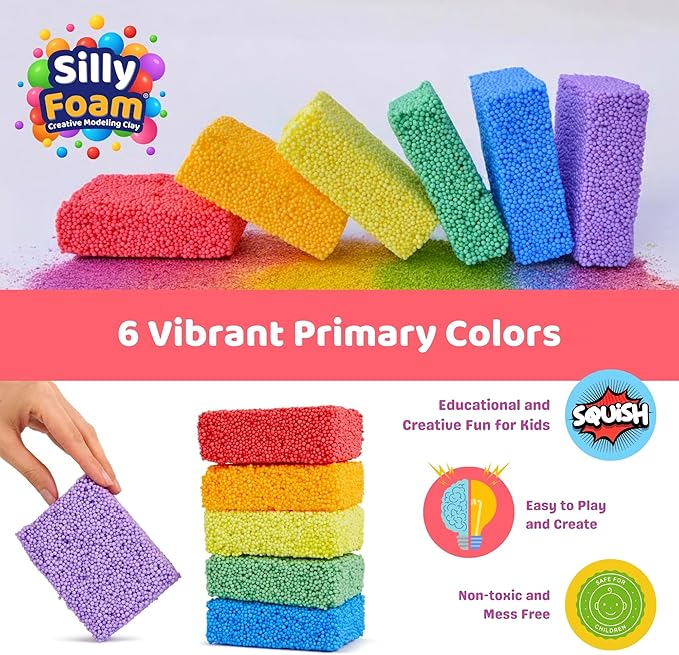 Silly Foam, Creative Modeling Foam Beads, Easy Clean Up, Arts & Crafts