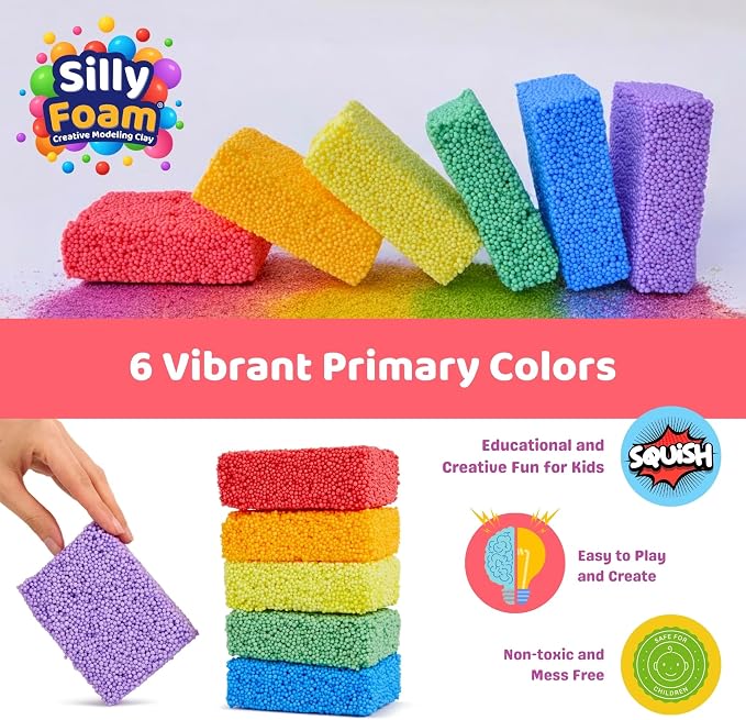 Silly Foam, Creative Modeling Foam Beads, Easy Clean Up, Arts & Crafts