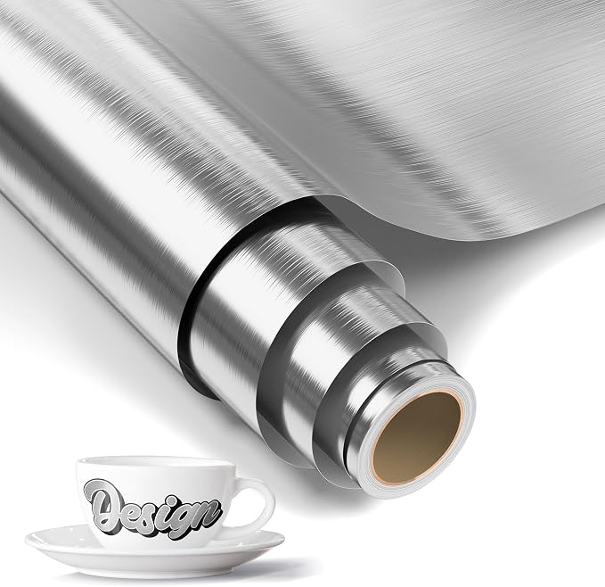LIKCUT Brushed Silver Permanent Vinyl