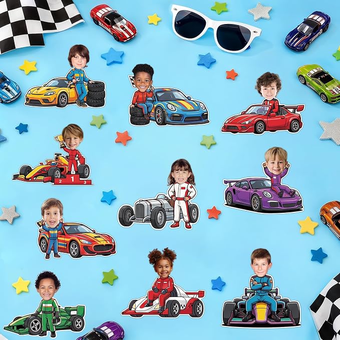 120pcs Race Car Cutouts Racing Theme Bulletin Board Decoration Back to School