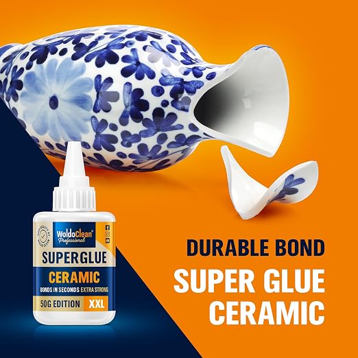WoldoClean Super Glue for Ceramics and Porcelain 50g