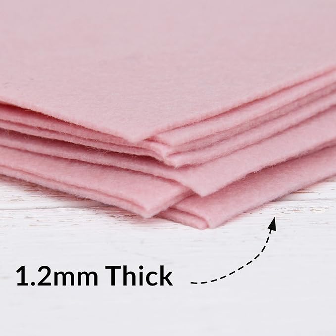Threadart Light Pink Premium Felt Sheets