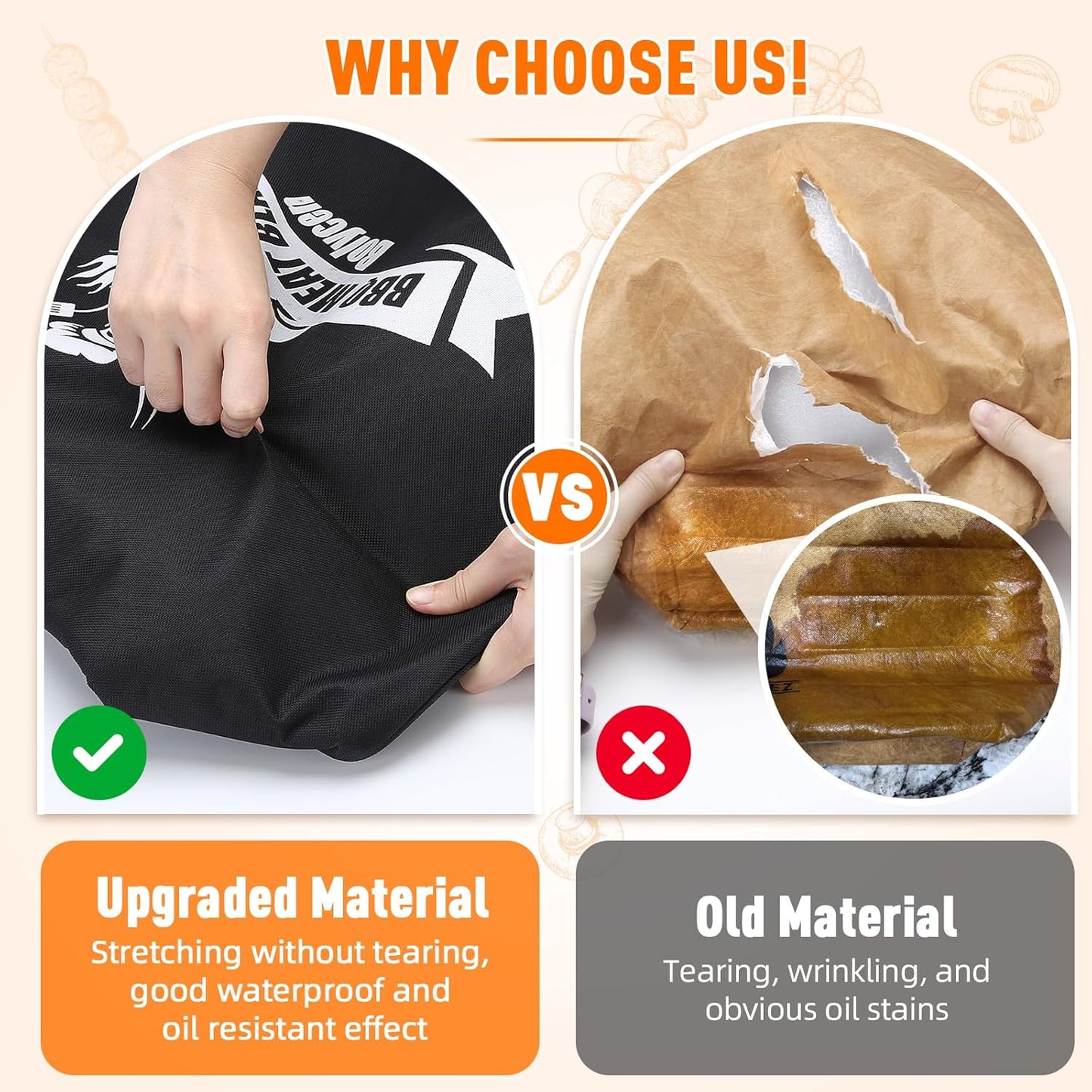 Upgraded BBQ Blanket for Resting Meat,Smoker Accessories Brisket Blanket, Insulated Meat Resting Bag with Wide Mouth for Steaks/Pork Shoulders/Turkeys, BBQ Accessories Grilling Gifts for Men (23inch)