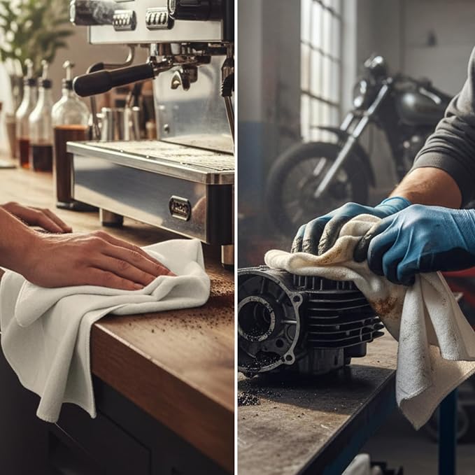 Flour Sack Shop Towels, Natural Cotton Cleaning Towels 14" x 12", Automotive