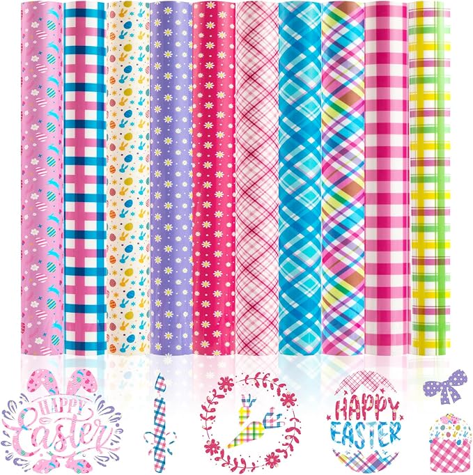 HTVRONT Plaid HTV Heat Transfer Vinyl
