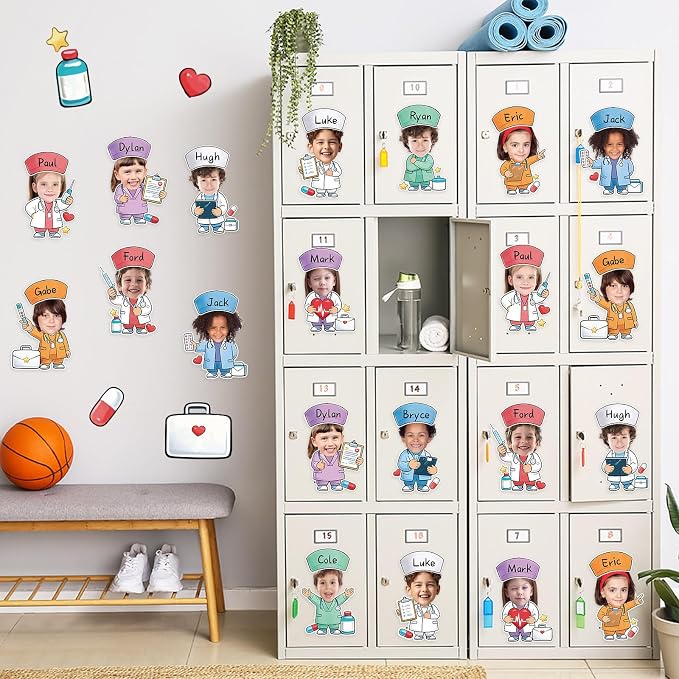 60pcs Nurse Theme DIY Cutouts Healthcare Bulletin Board Decorations Set Doctor
