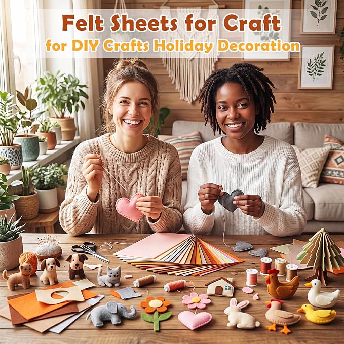 Tegeme 100 Pcs 8 x 12 Inches Felt Fabric Sheet
