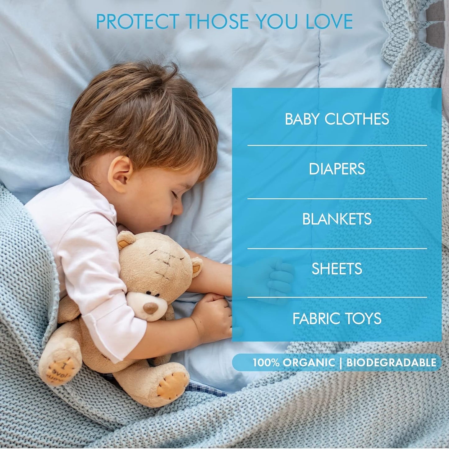 Easy Air Organic Allergy Relief Laundry Rinse, Hypoallergenic & Fragrance Free, Eliminate Odors. Asthma & Allergy Safe for Babies & Pets - 16 Fl Oz