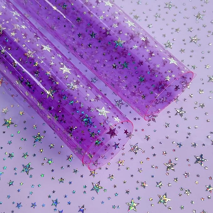 Transparent Waterproof PVC Vinyl 10 Pcs 8.3 x 11.8 inches Iridescent Shine