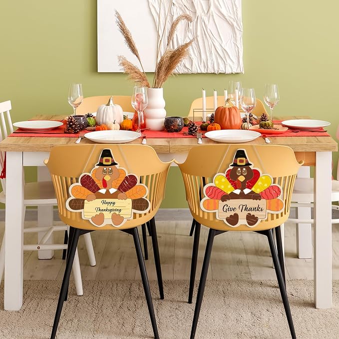 Large Size 12" Wooden Turkey Ornaments to Paint, Thanksgiving DIY Blank