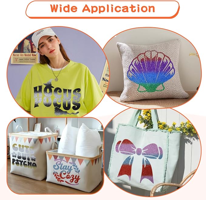 guangyintong Rainbow Glitter Heat Transfer Vinyl Rolls