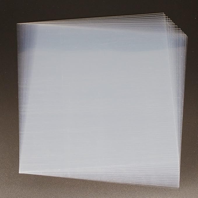 16PCS 6 Mil Blank Mylar Stencil Sheets, 12 X 12 Inch Clear Plastic Sheets