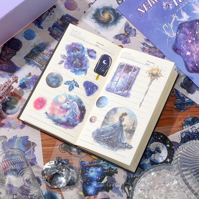 Fantasy Magic Scrapbook Stickers 20 Sheets 240 Pre-Cut Washi Stickers
