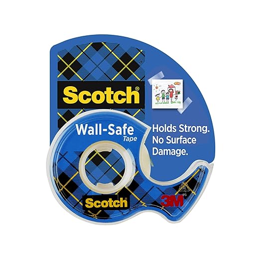 Scotch Wall-Safe Tape, 1 Dispenser Roll, Removable Wall Safe Tape,