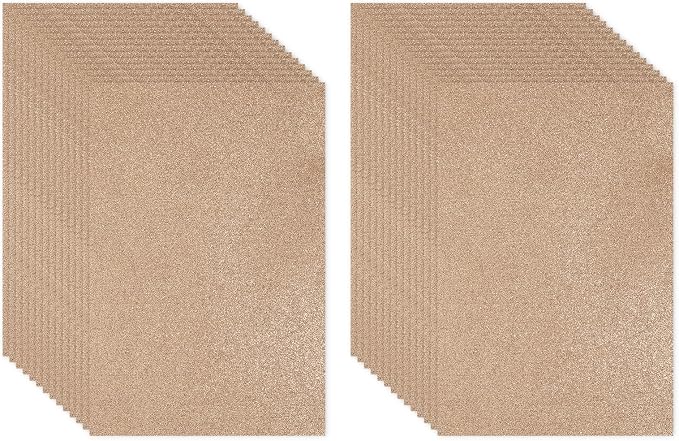 PATIKIL 30Sheets Brown EVA Glitter Foam Sheet 11.8 x 7.9 Inch 2mm Thick Sparkle