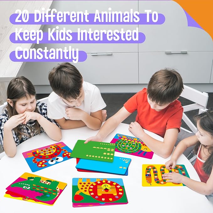SpriteGru Foam Sticker Art Activity, 20 Animals