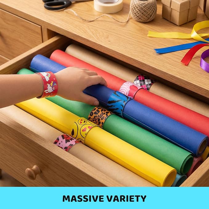 LovesTown Slap Bracelets for Kids, Birthday Exchanging Gifts, Goodies Bag