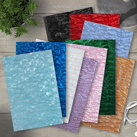 TOEPODO Pearlescent Ripple Cast Acrylic Sheets 1/8inch Thick Marble Acrylic