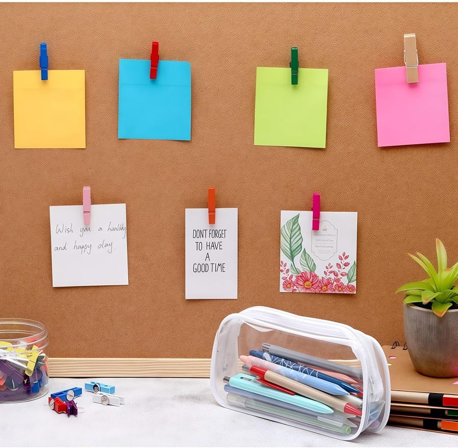 Push Pin with Wooden Clips