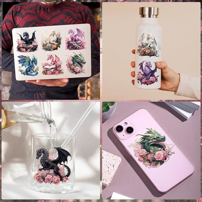 Rngmsi 20 Sheets Dragon UV DTF Cup Wrap, Fantasy Cold UV DTF Stickers | Magic