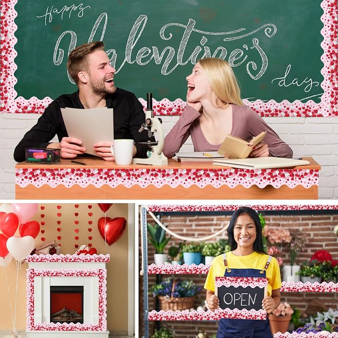 69 Ft Valentine's Day Bulletin Board Border Heart Trim Border Sweet Valentine