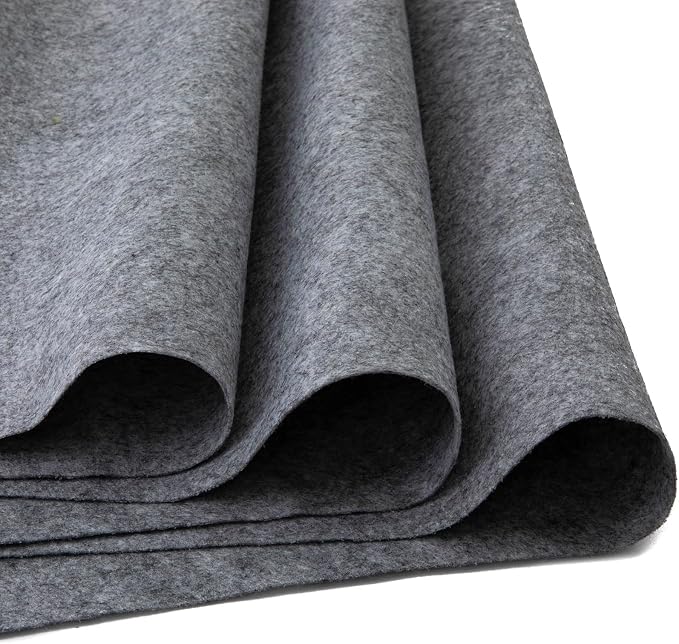 HaoFeiJH Grey Felt Fabric 36" X 36" 1.6mm，Fabric Sheets Soft Woven Acrylic