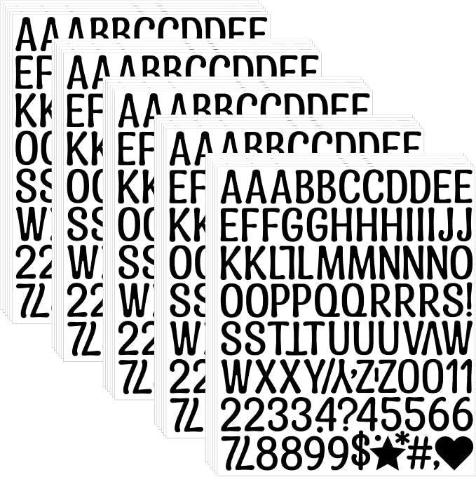 Letter Stickers 1 inch, Self-Adhesive Vinyl Waterproof ABC Letter Stickers