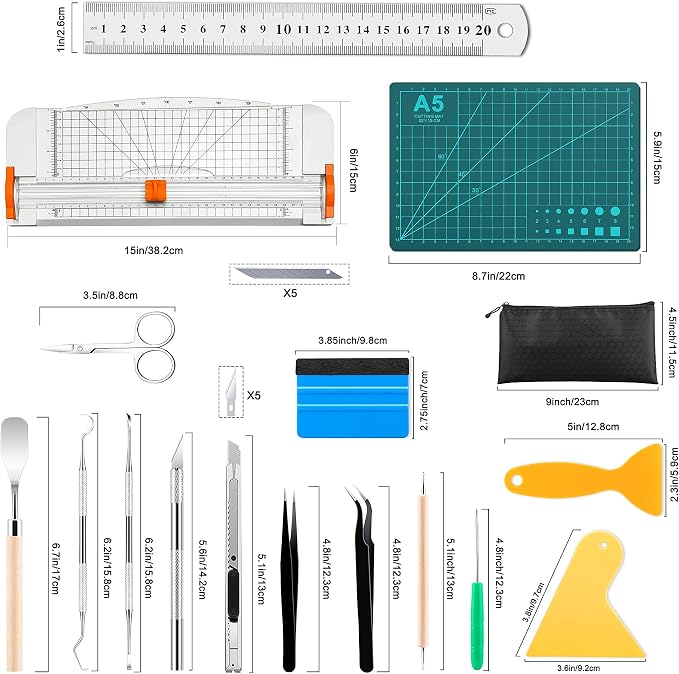 27PCS Craft Weeding Tools for Vinyl Kit, Utility Knife Set