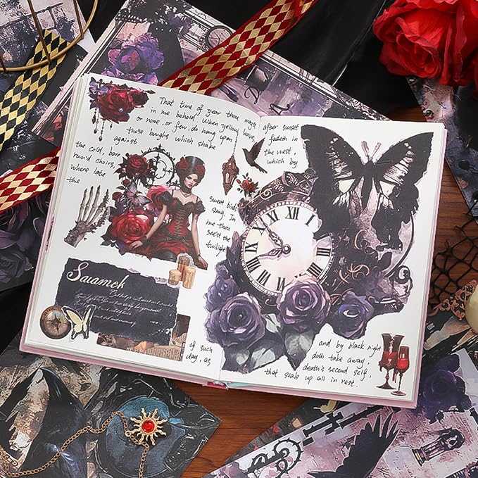 Vintage Scrapbook Stickers, Ephemera Sticker Book